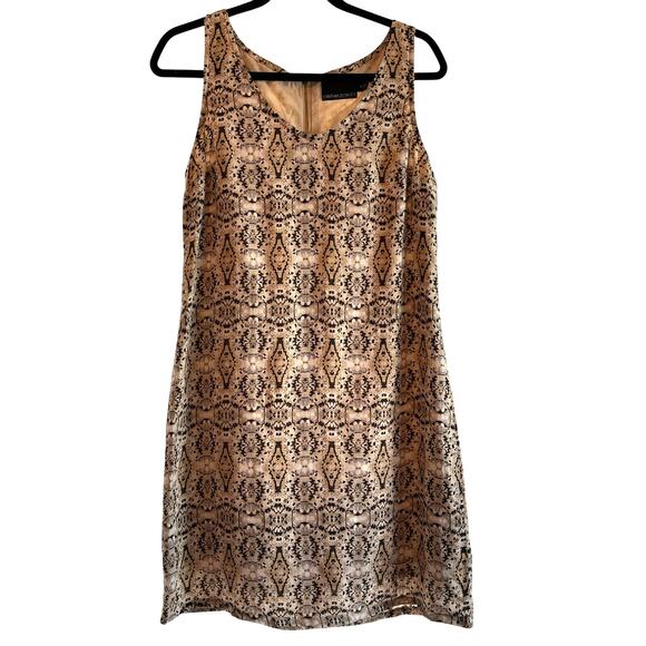 Cynthia Rowley 100% Linen Sleeveless All Over Print Sheath Dress Women's 6 - Picture 1 of 7
